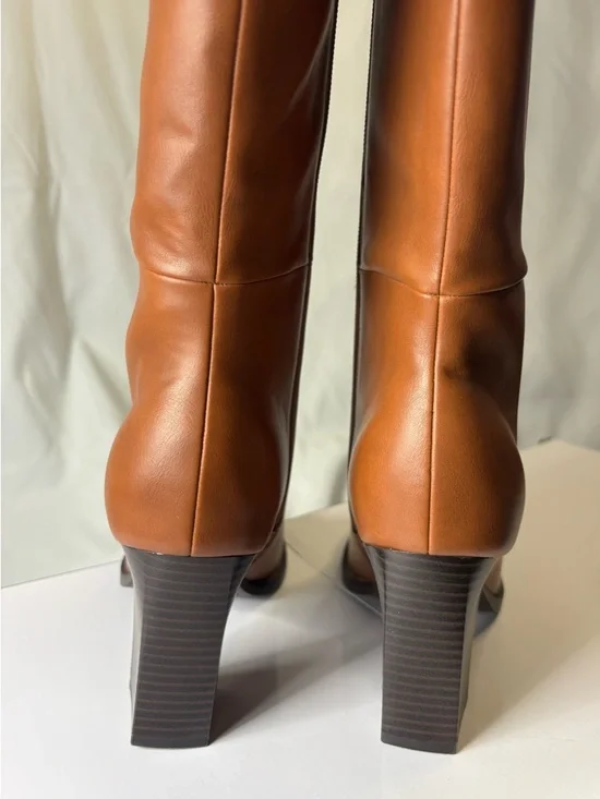 Nine West Tall Leather Riding Boots in Brown - Picture 4 of 6